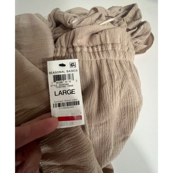 INC International Concepts Women's Metallic Dress, Toasted Twine, Sz. L - Picture 8 of 11